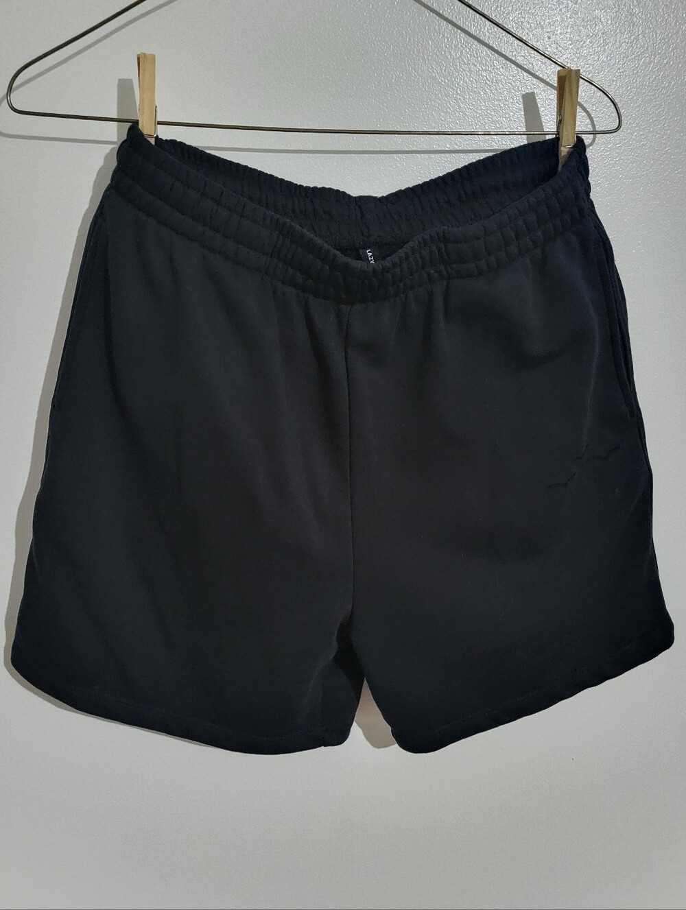 Lazy Pants Lounge Shorts Black With Pockets Size M